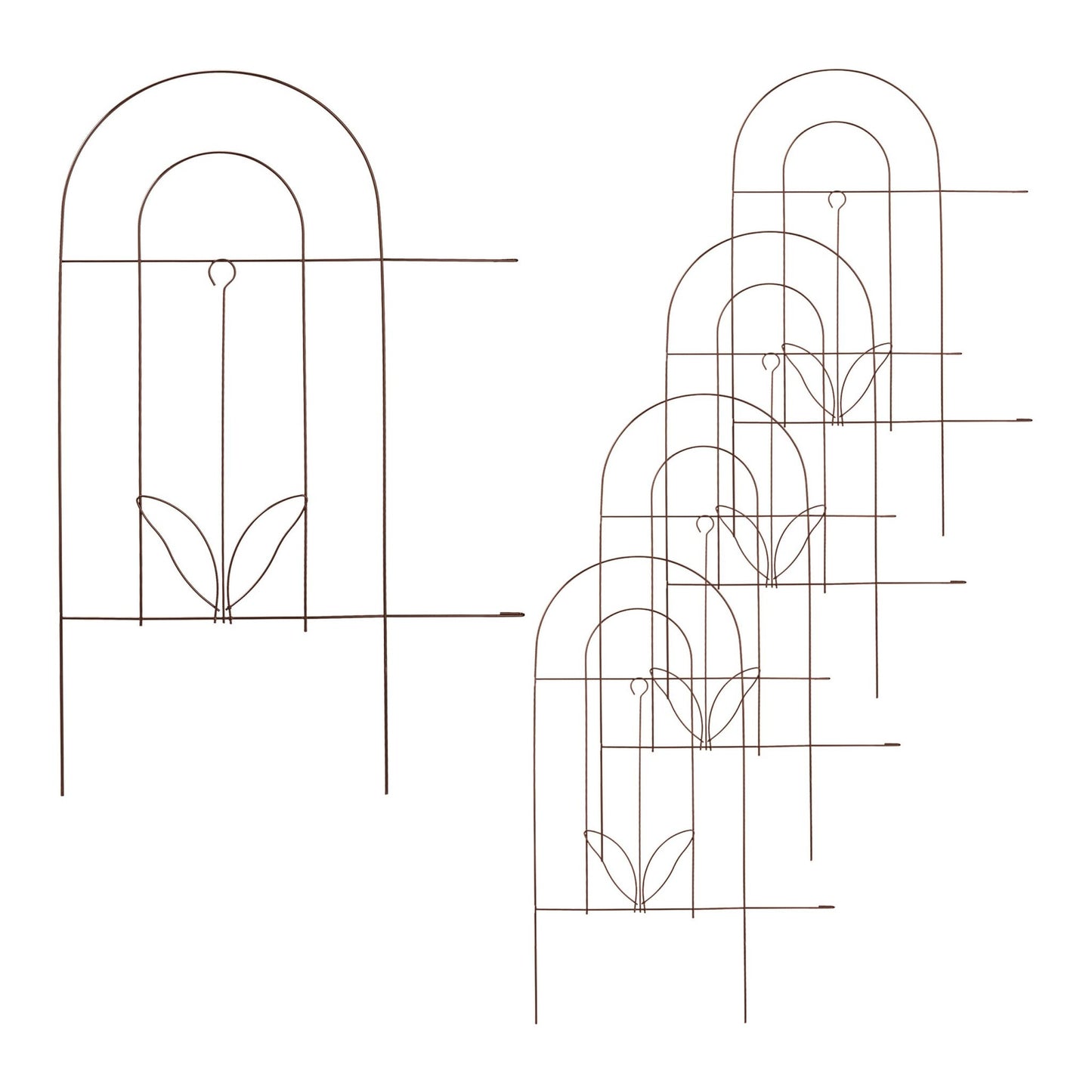 5-part metal bed rail