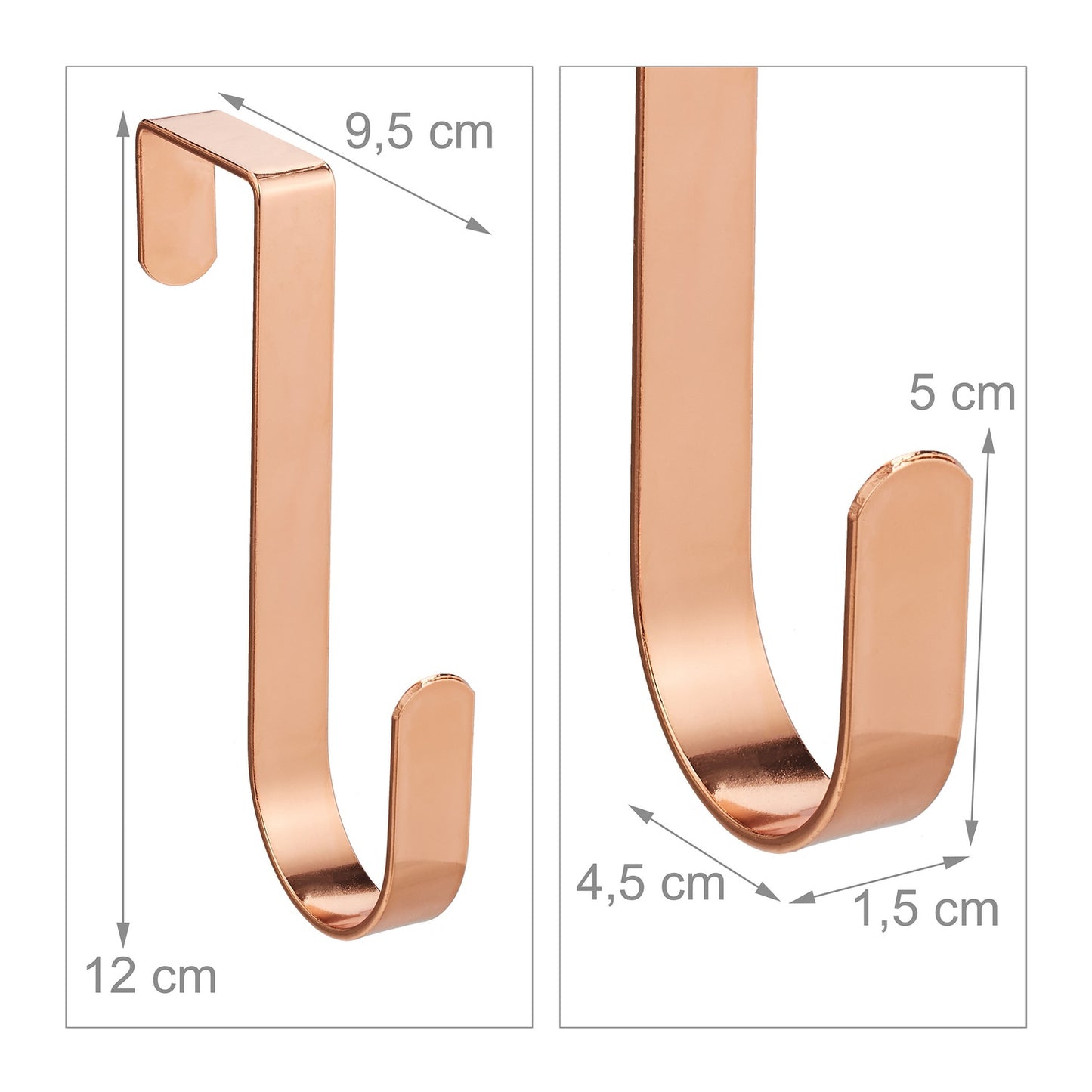 5 pcs. stainless steel door hooks