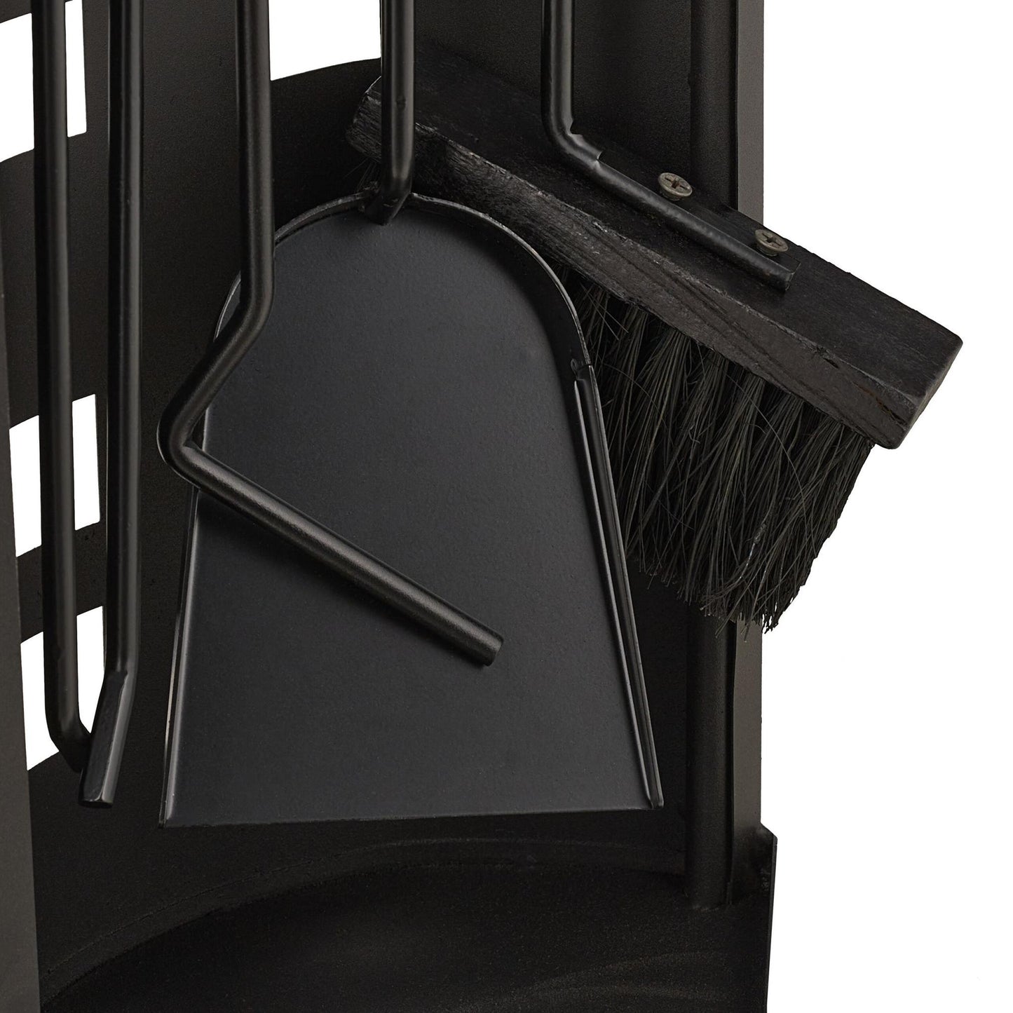 5-piece fireplace set in black