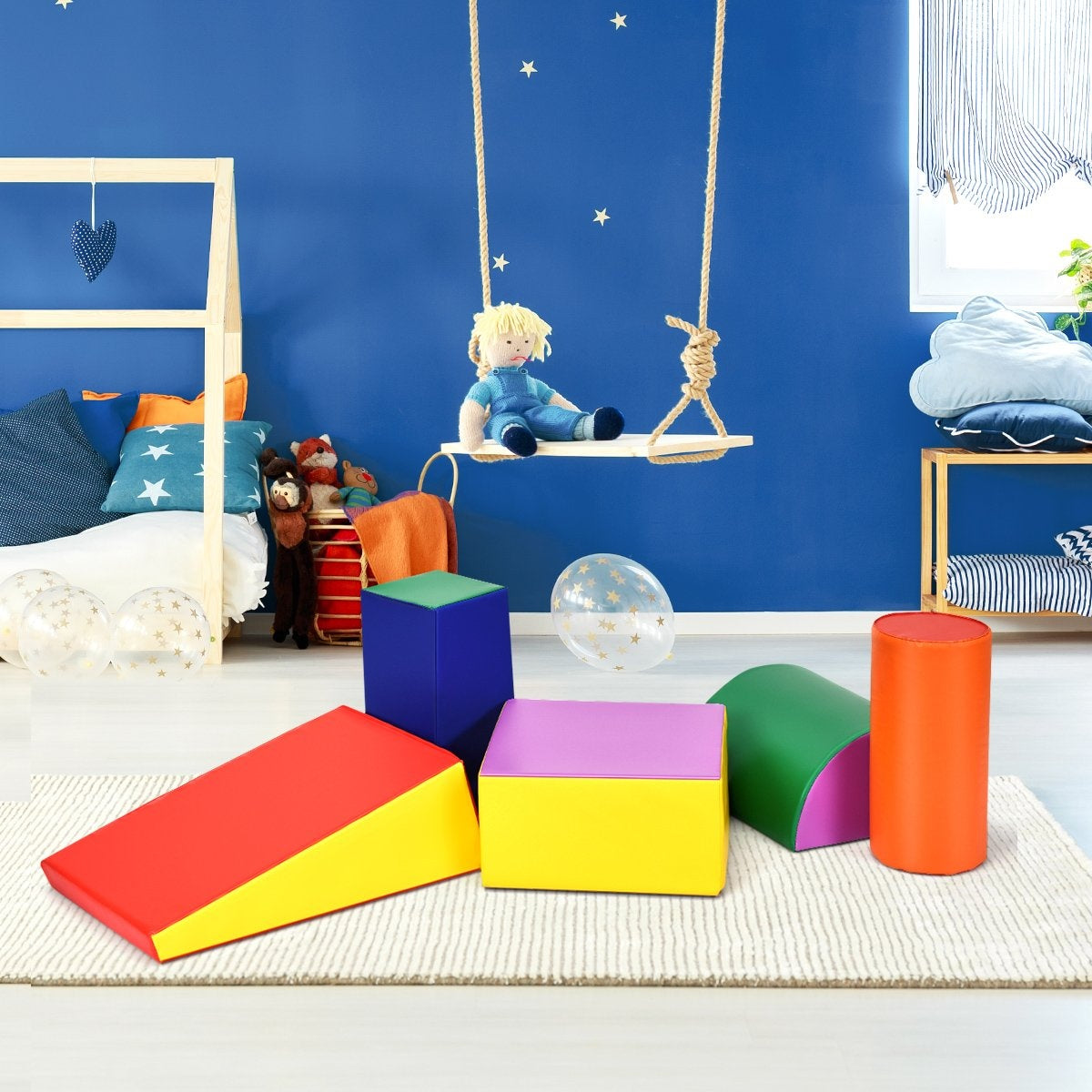 5-piece foam building blocks for toddlers, giant building blocks, soft building blocks, foam, colorful