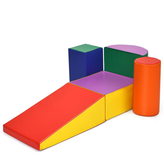 5-piece foam building blocks, giant building blocks for running around and climbing, soft building blocks, foam, colorful