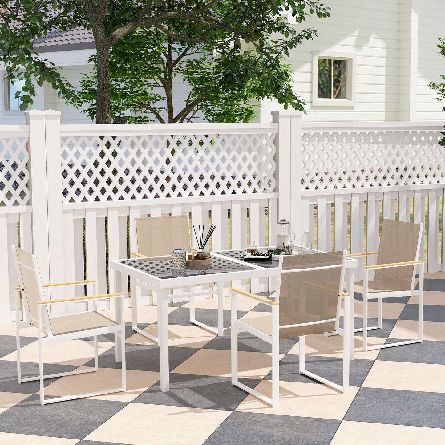 5-piece dining room set with removable table and chairs