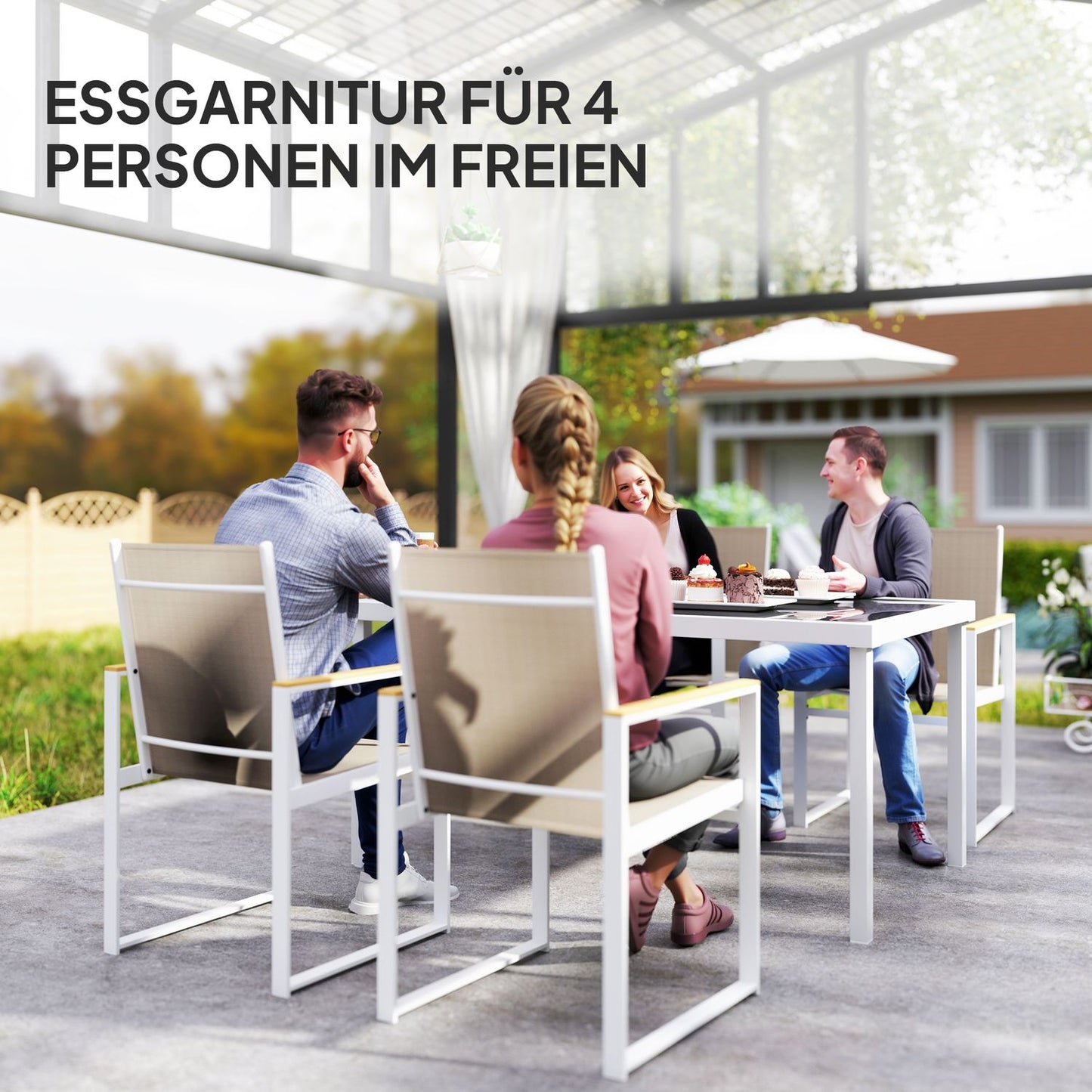 5-piece dining room set with removable table and chairs
