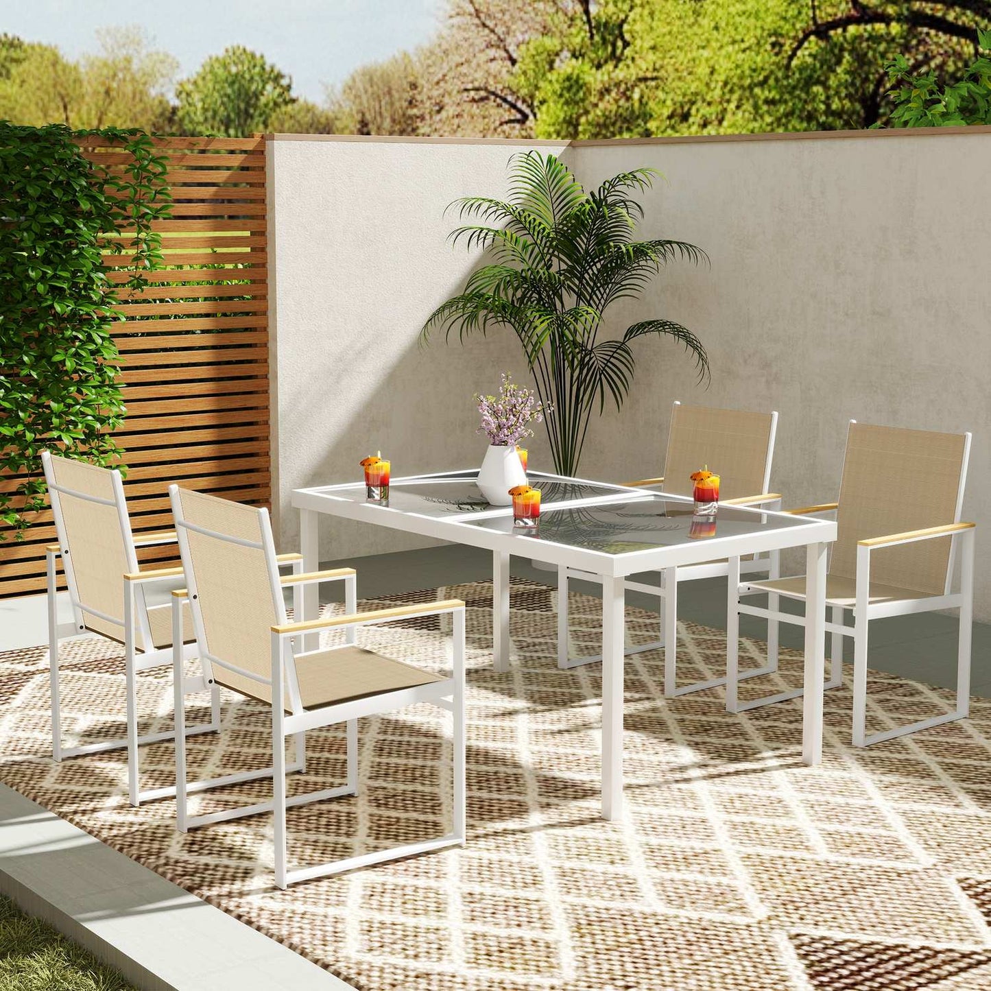5-piece dining room set with removable table and chairs