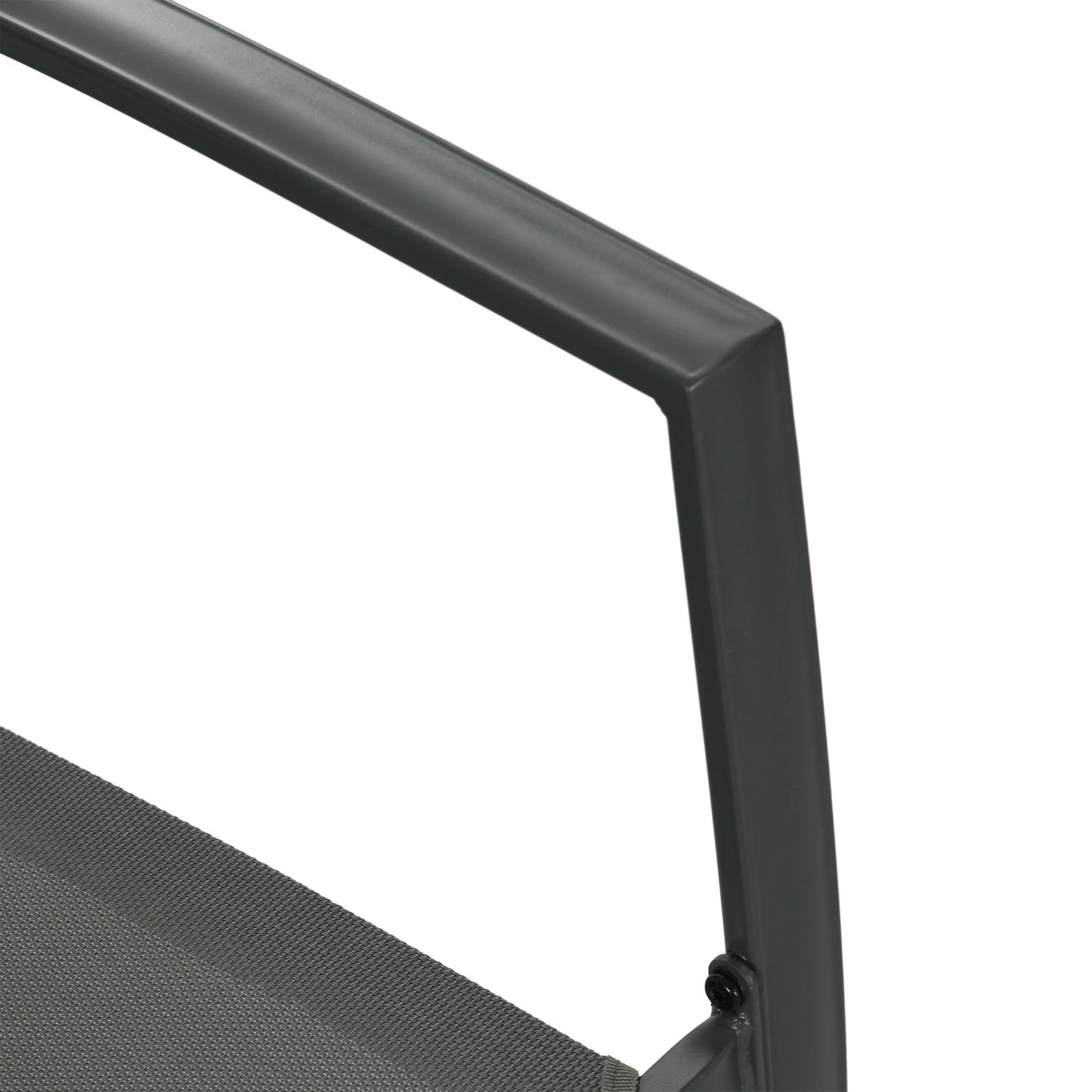 5-piece patio seating area - Dark gray Mesh chairs and table