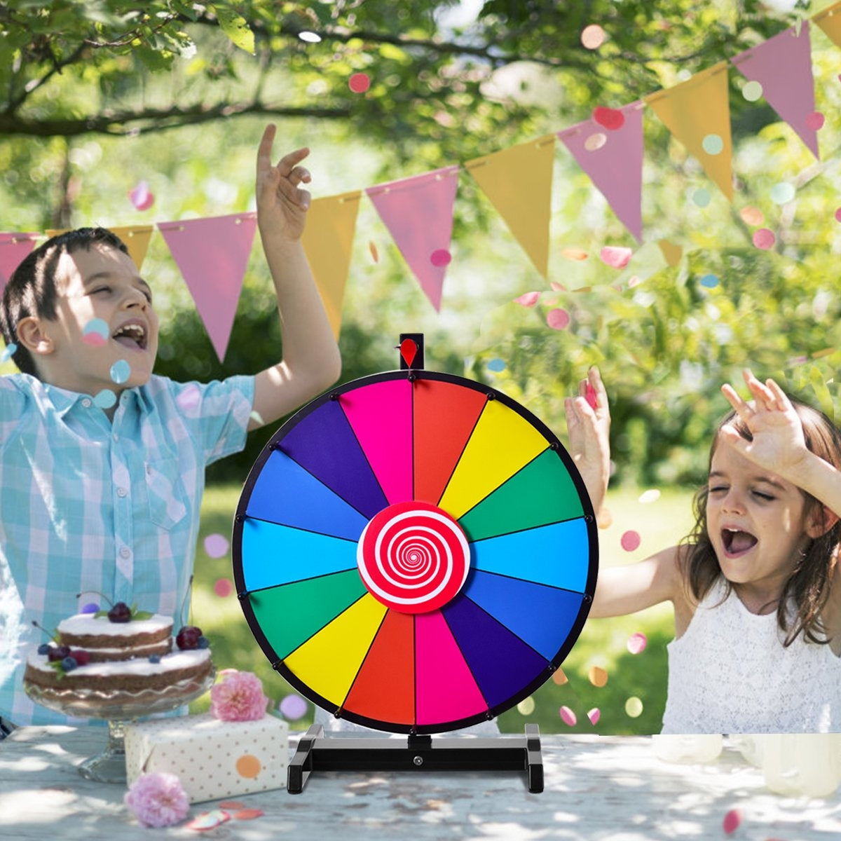 φ 60cm Wheel of Fortune Toy Color Wheel Games for Lottery Games Word Games 24"