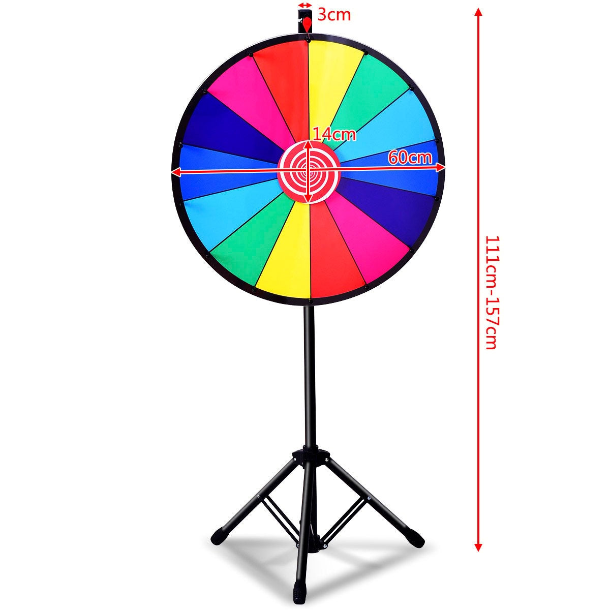 φ 60cm Wheel of Fortune Toy Color Wheel Games for Lottery Games Word Games 24"