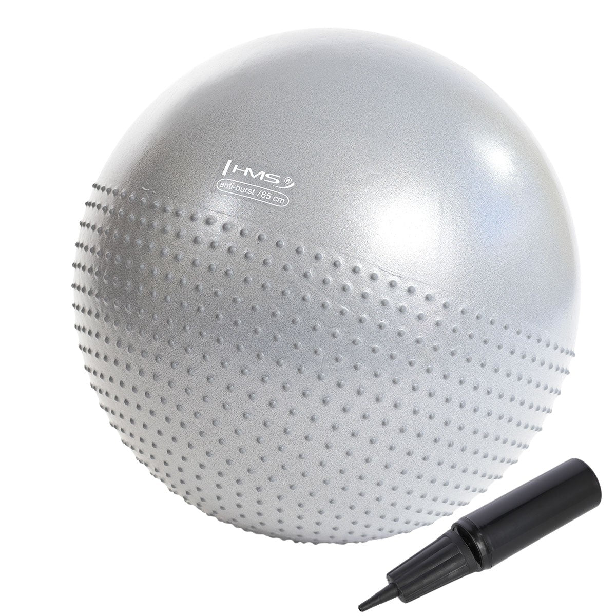 65cm Light Gray Gym Ball for Exercise & Yoga