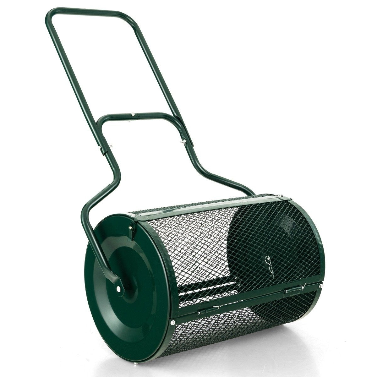 68cm Wide Compost Spreader with Improved Side Bars & U-Shaped Handle Green