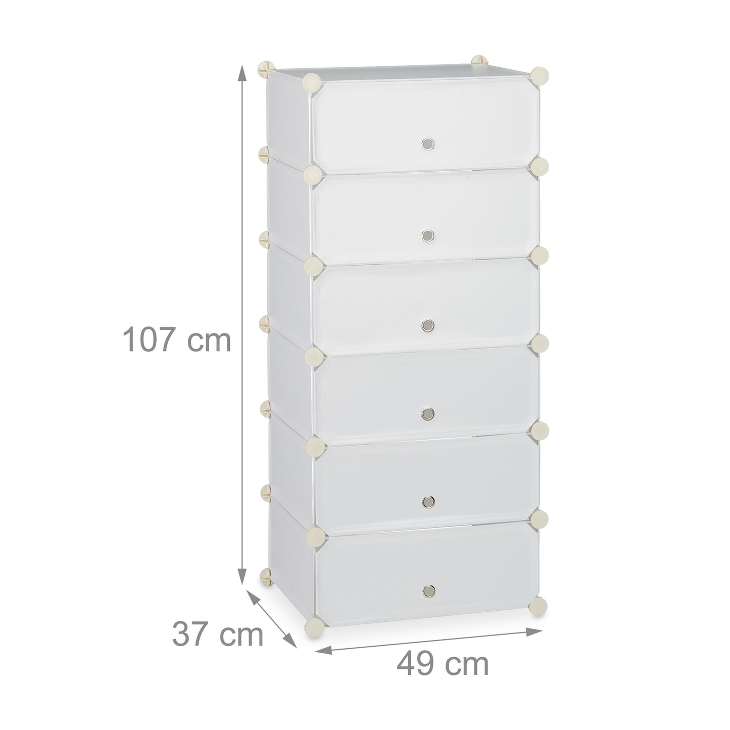 Shoe cabinet with 6 compartments