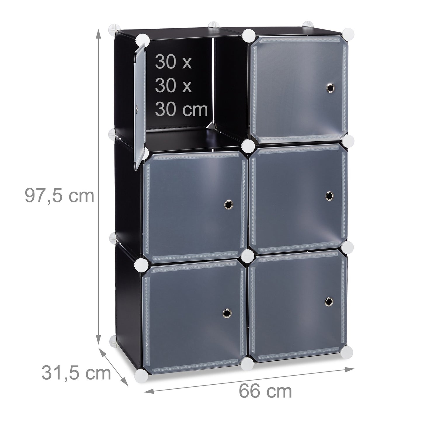 6-door shelving system