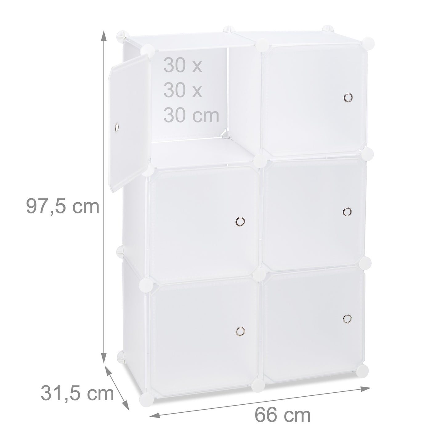 6-door shelving system