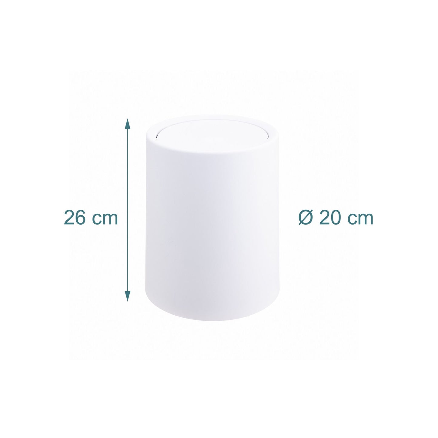 6L Plastic Bathroom Bin with Swing Lid