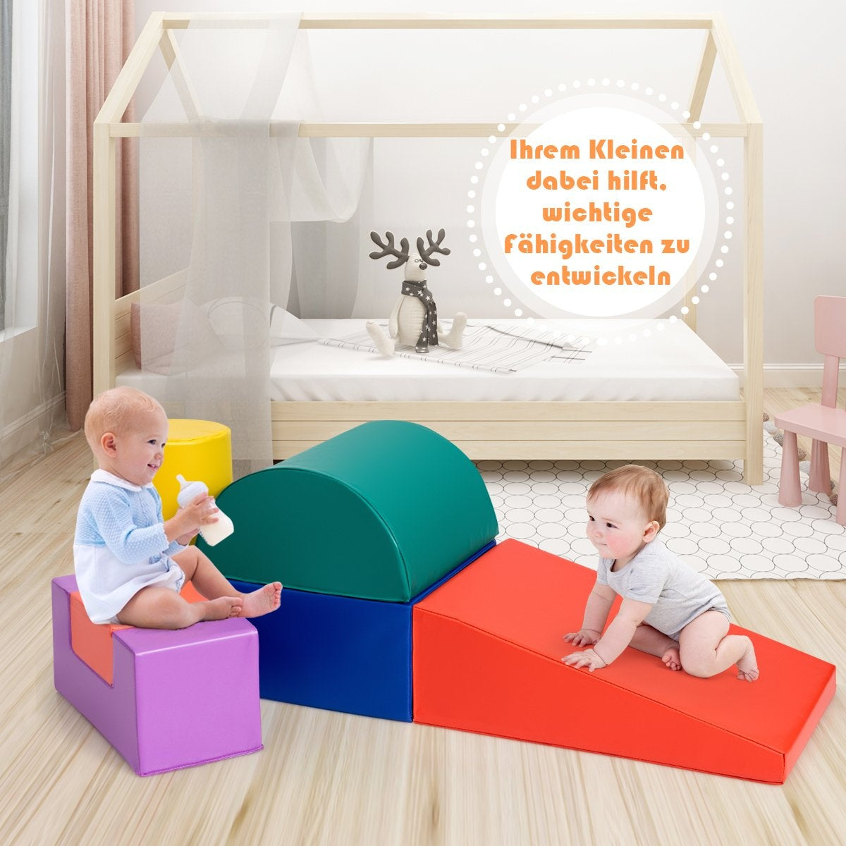 6 PCS. Foam building blocks Giant building blocks for running around and climbing Soft building blocks made of red foam
