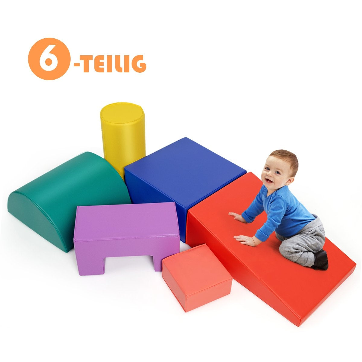 6 PCS. Foam building blocks Giant building blocks for running around and climbing Soft building blocks made of red foam