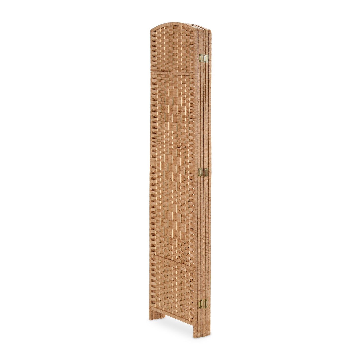 6-Panel Natural Folding Room Divider