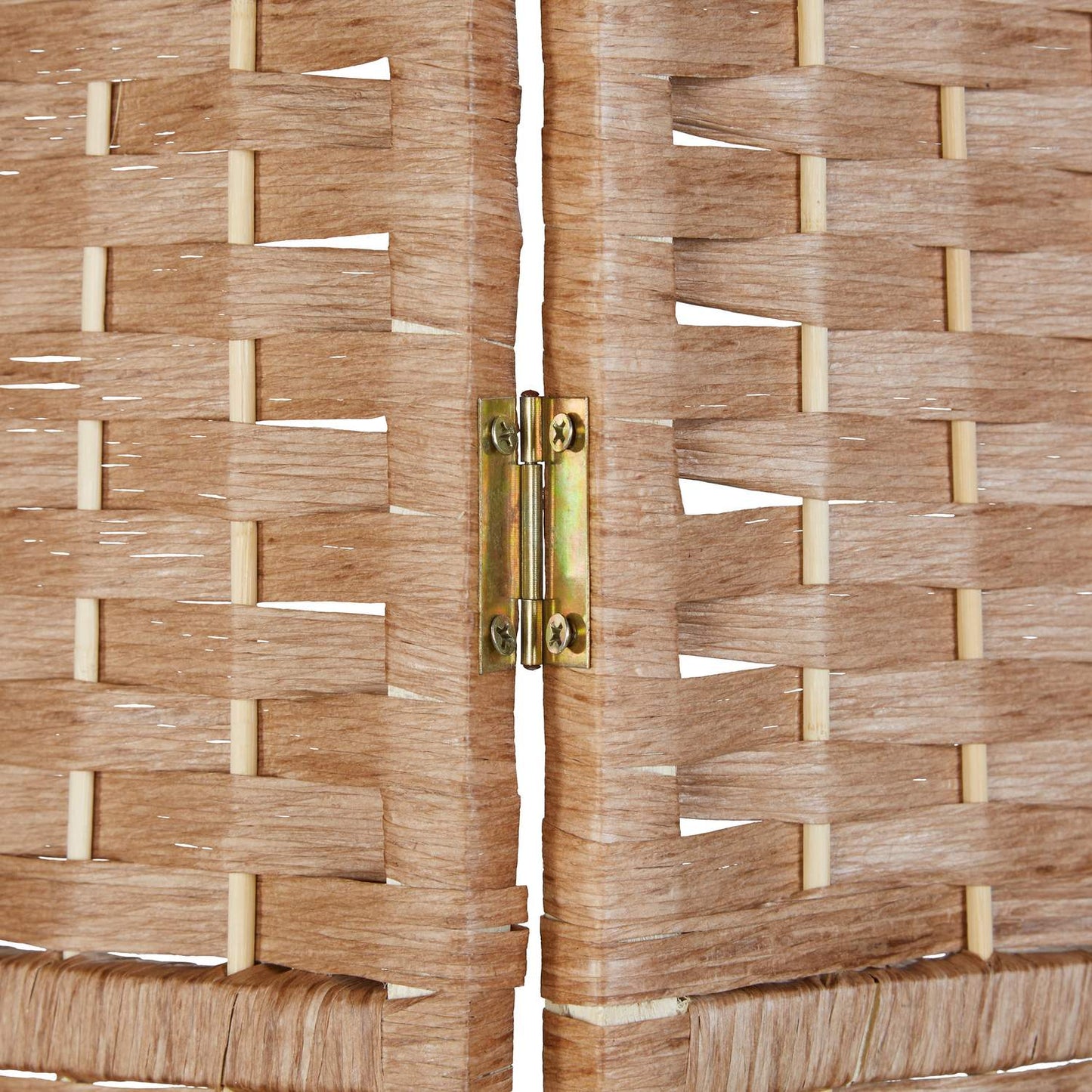 6-Panel Natural Folding Room Divider