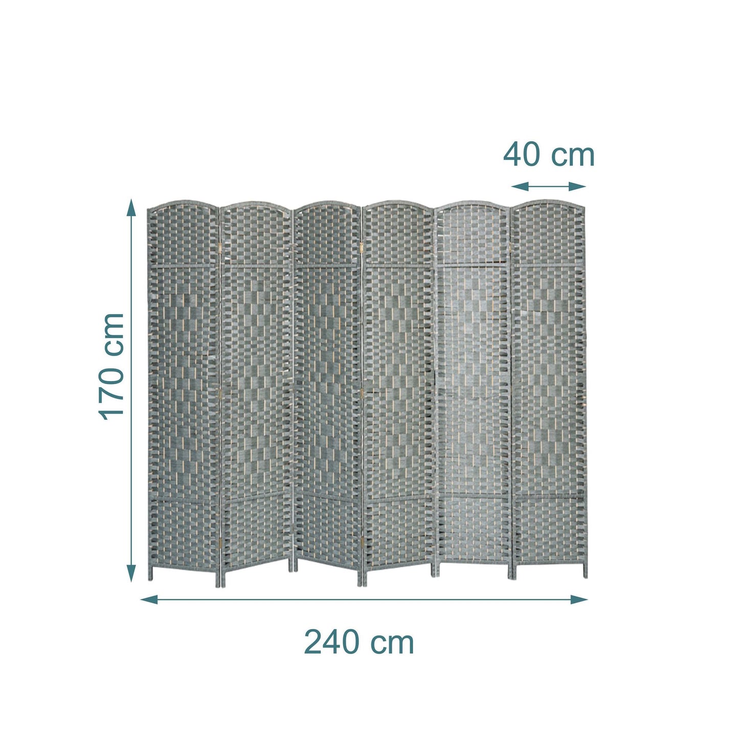 6-Panel Room Divider Folding Screen