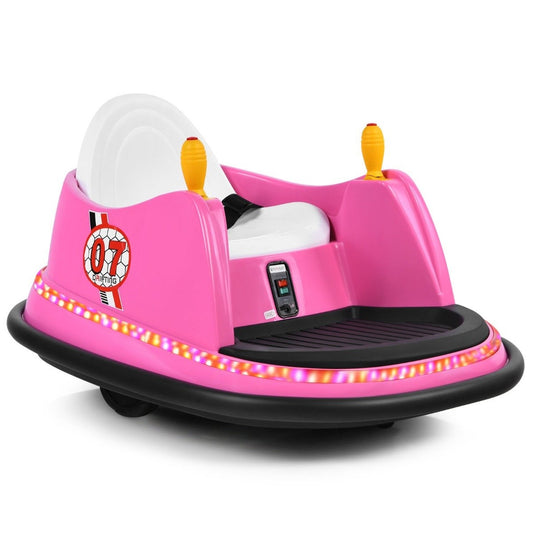 6V Children's Bumper Car with Remote Control 360 Degree Turning Circle 57 x 75 x 42 cm Pink