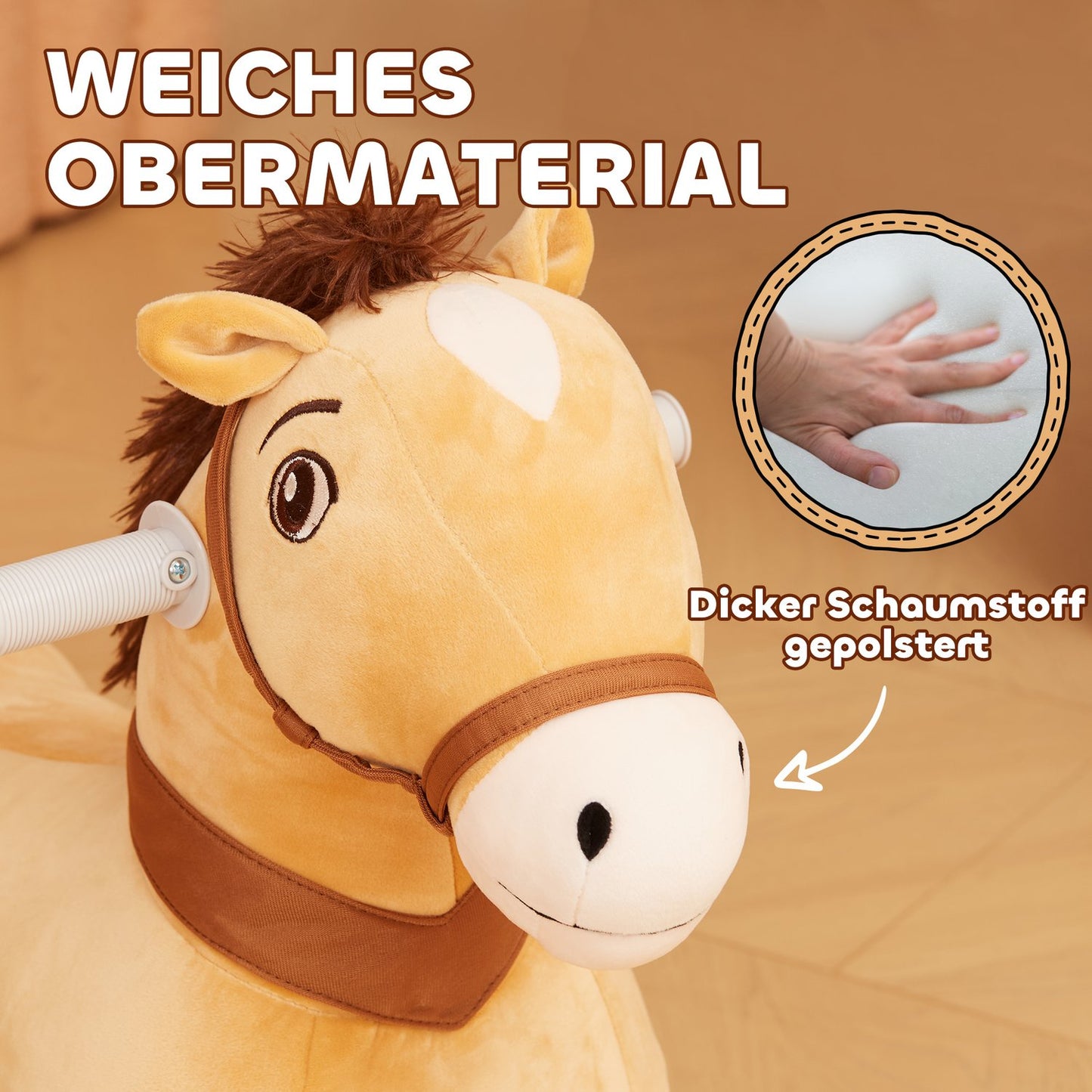 Electric riding toy for children 1.5-3 years, brown