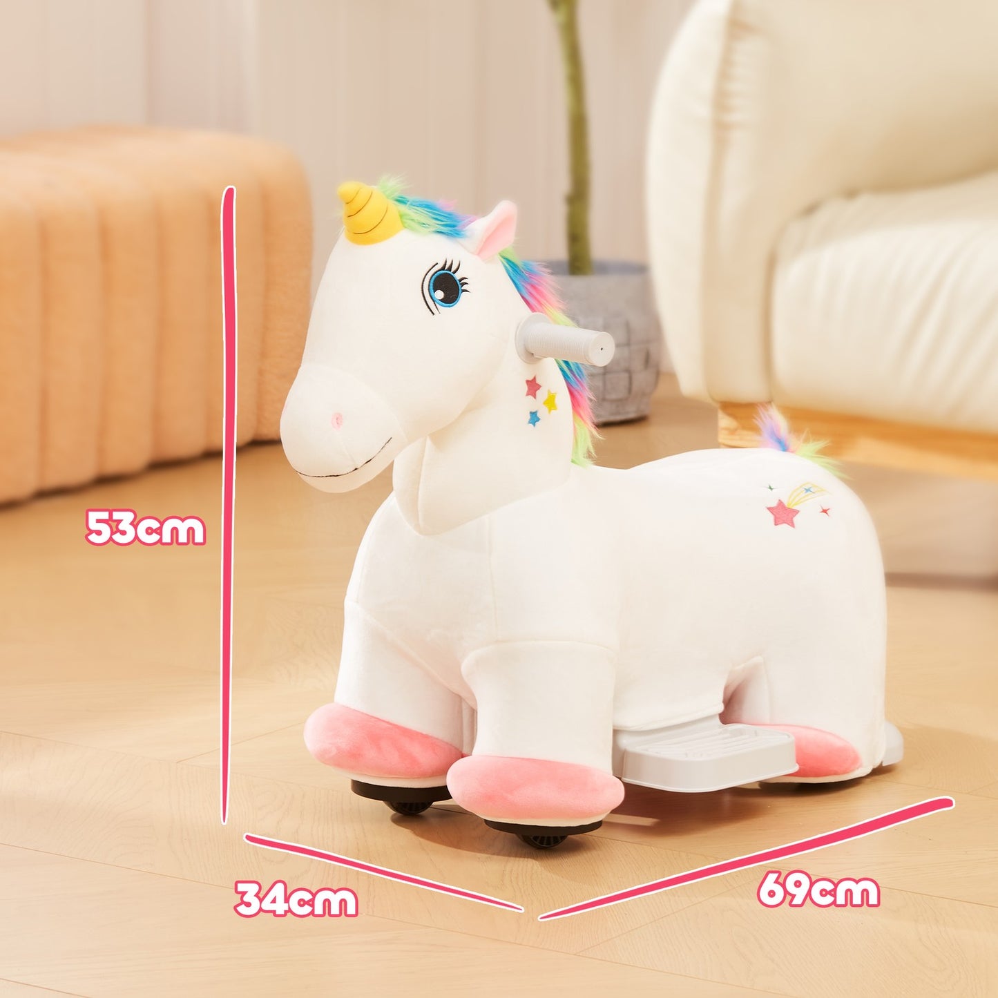 Children's Unicorn electric ride-on car with music, 1.5-3 years