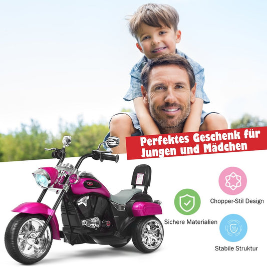 6 V Electric Motorcycle Battery Operated Motorcycle with Music 91 x 48 x 64 cm Pink Red
