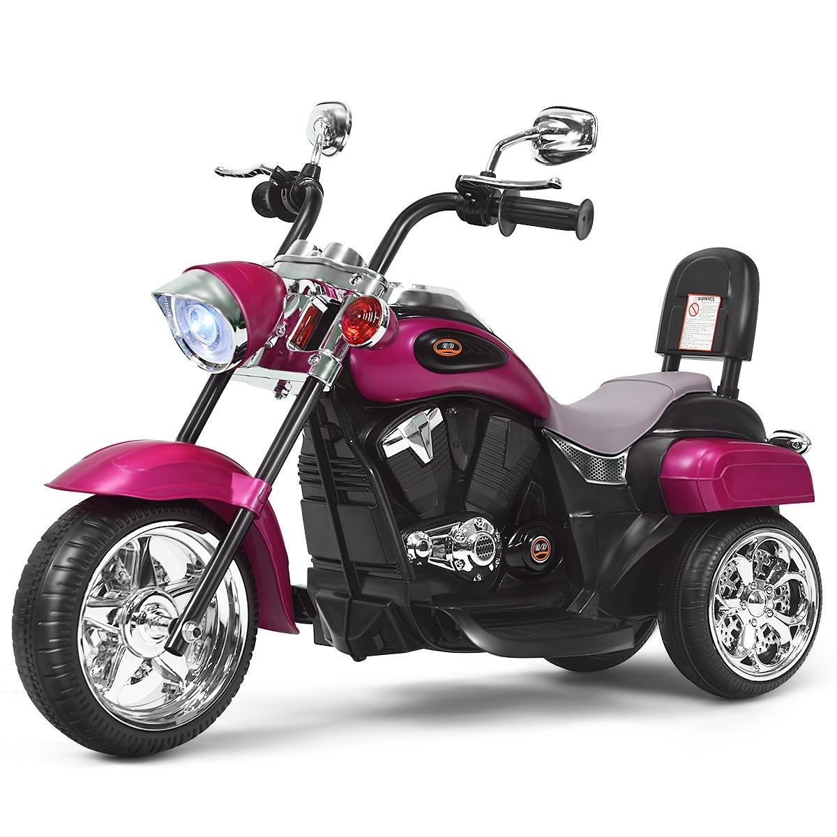 6 V Electric Motorcycle Battery Operated Motorcycle with Music 91 x 48 x 64 cm Pink Red