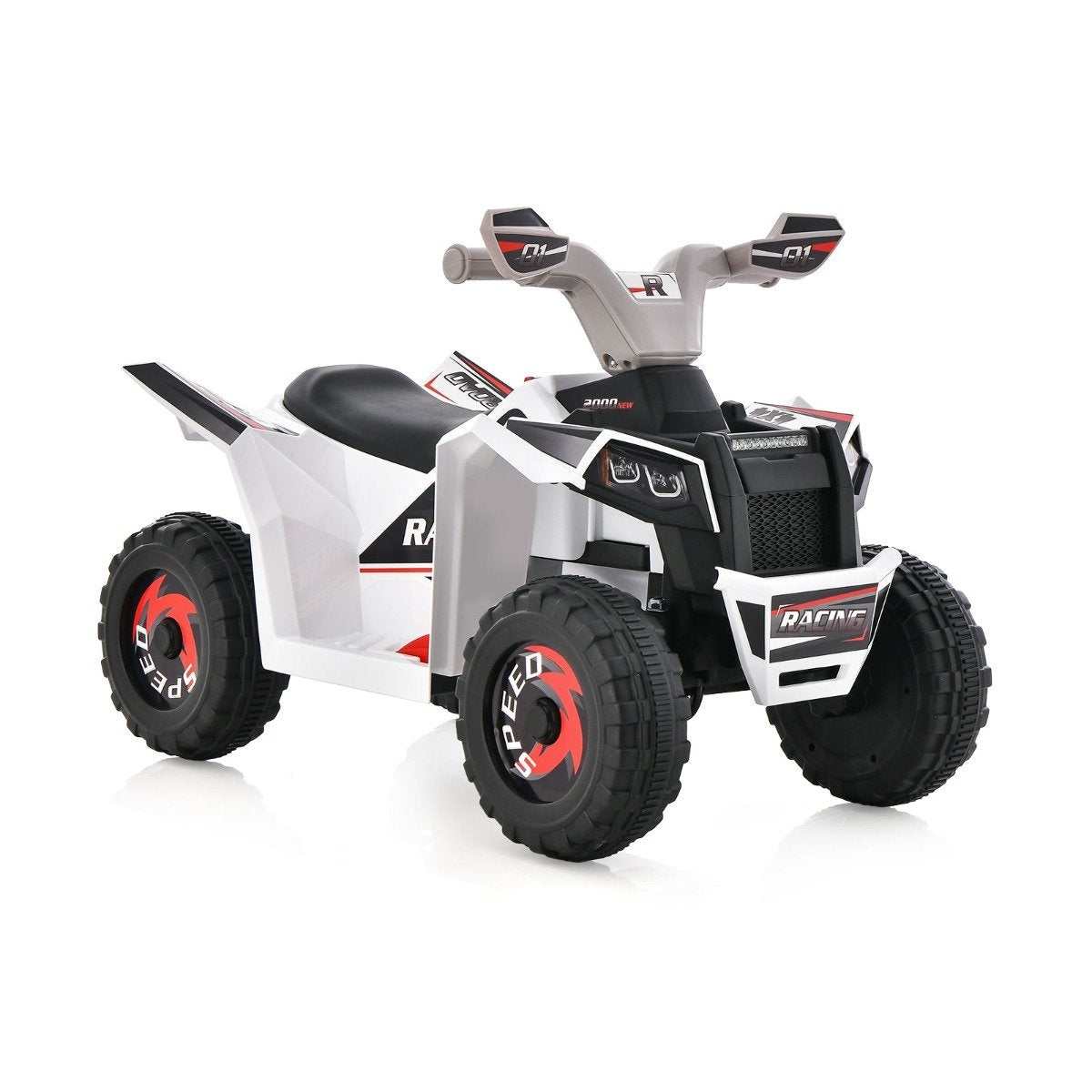 6V children's quad electric with forward/reverse switch children's quad mini electric quad white