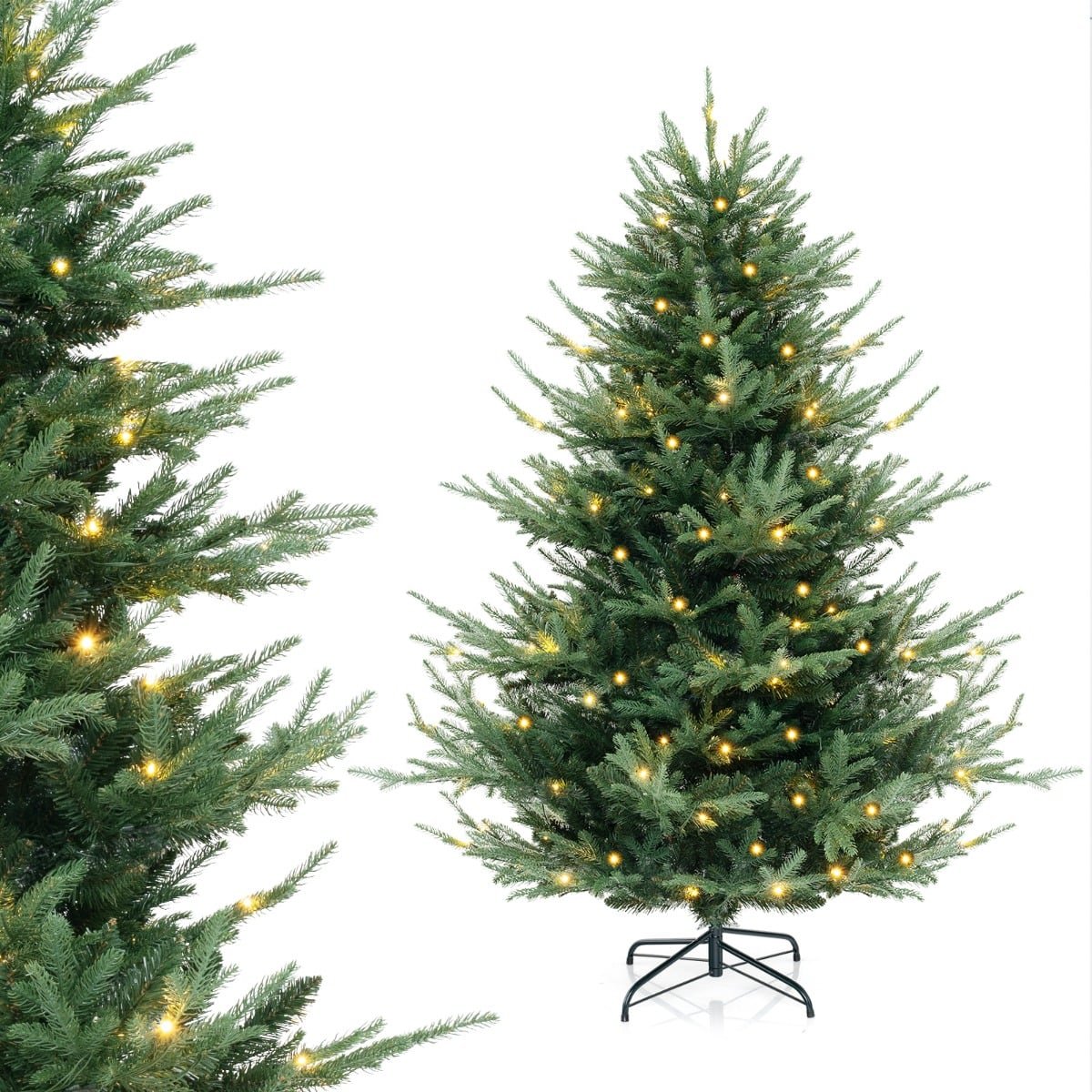 6ft Artificial Christmas Tree with 240 LED Lights