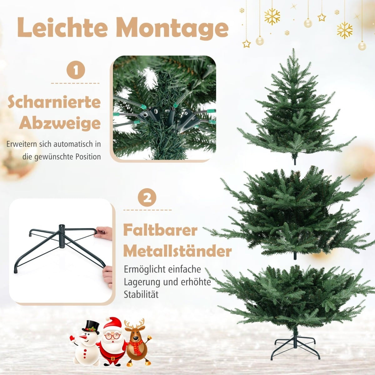 6ft Artificial Christmas Tree with 240 LED Lights