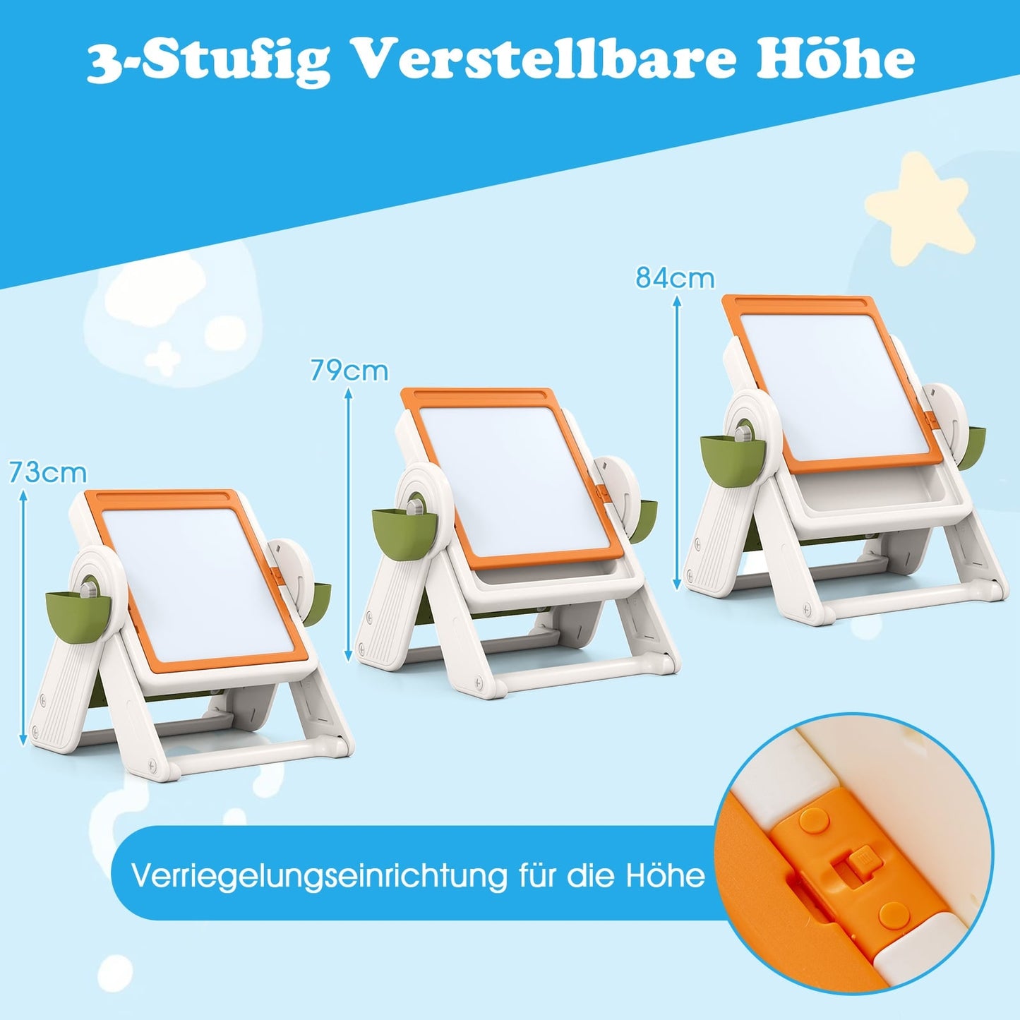 6-in-1 Kids Activity Table & Easel Set with Storage