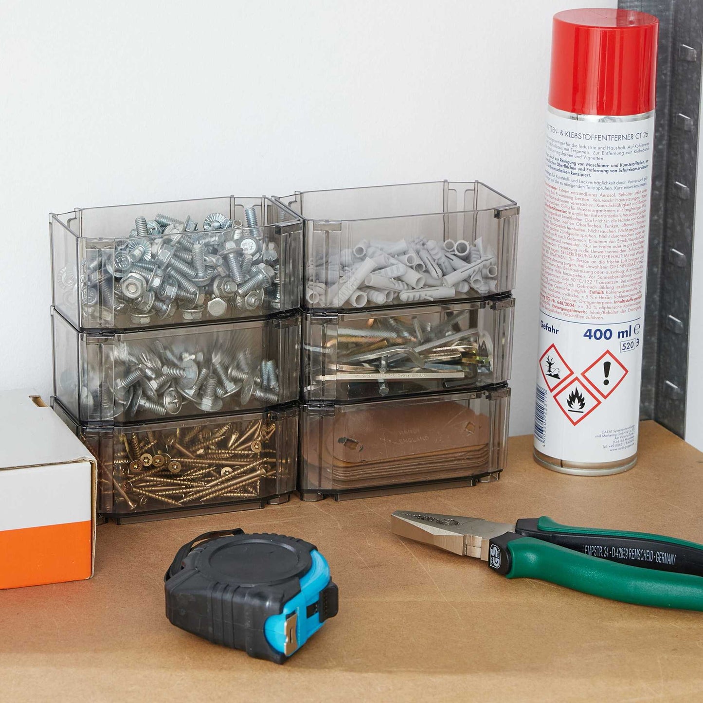 6-part system for drawer storage