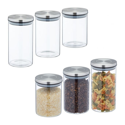 6 pcs. Storage jars in various sizes