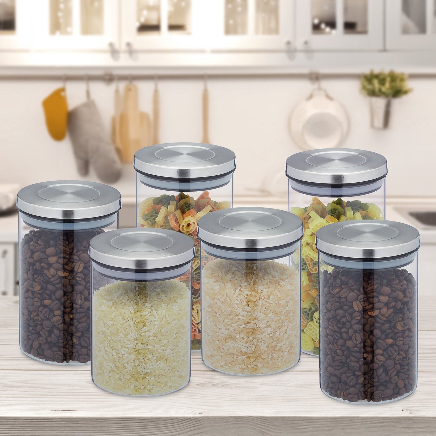 6 pcs. Storage jars in various sizes
