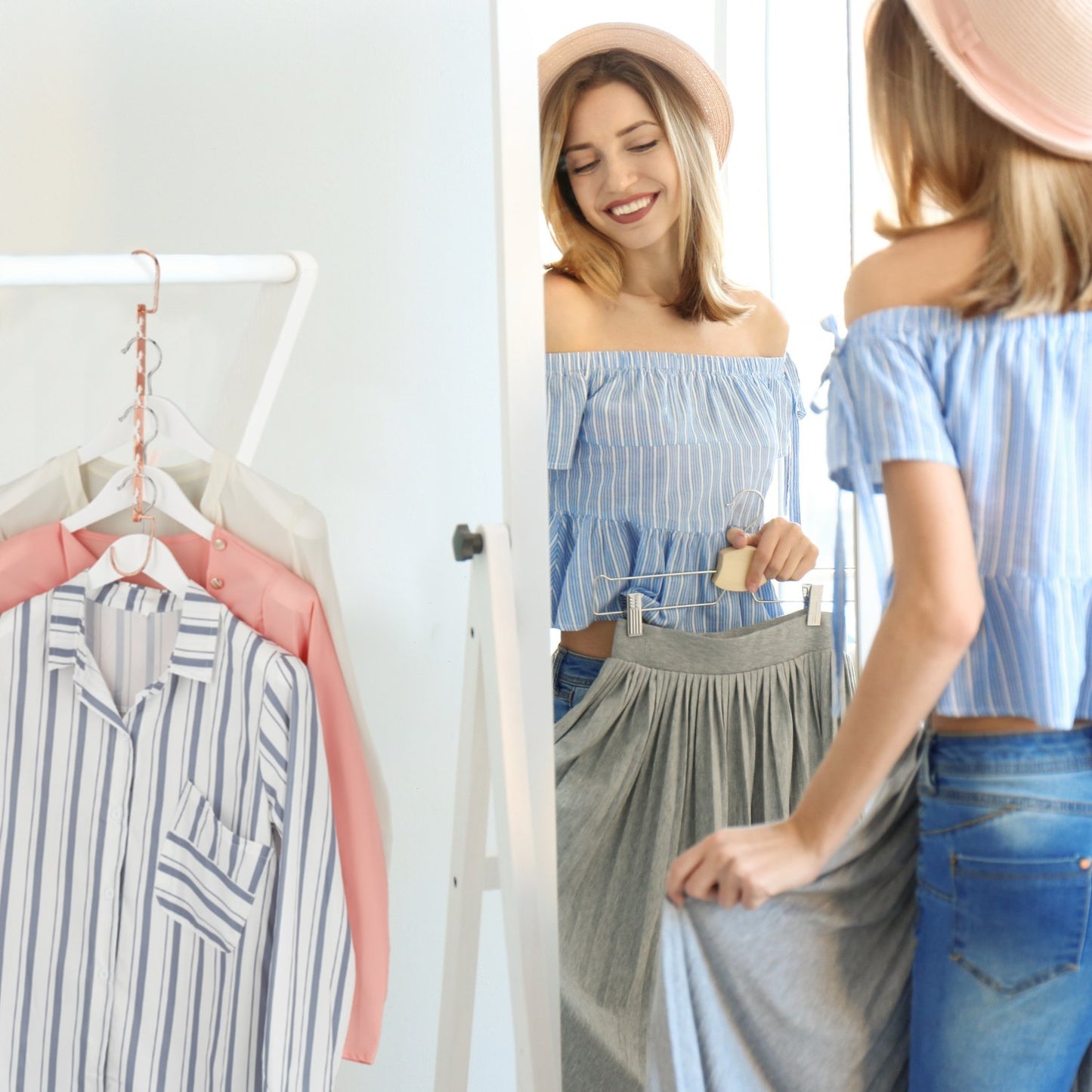 6x Set Vertical Clothes Hangers
