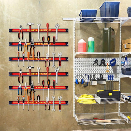 6 x magnetic tool holder wall magnetic strip set magnetic strip 46 cm