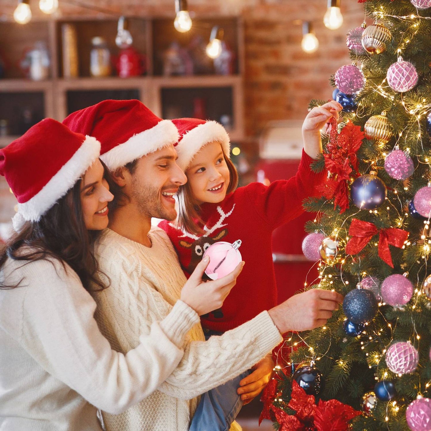 72 Christmas Ornaments Set – Baubles & Decorations