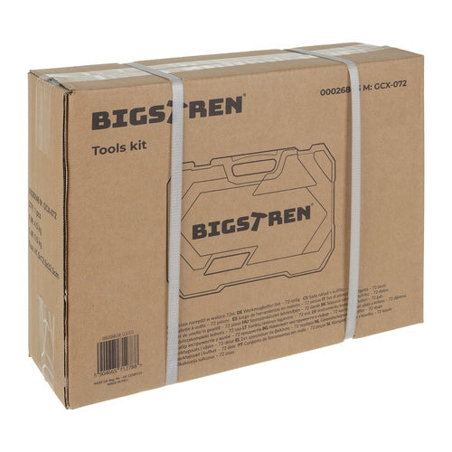 72-Piece Tool Set with 1/4" & 1/2" Socket Wrenches