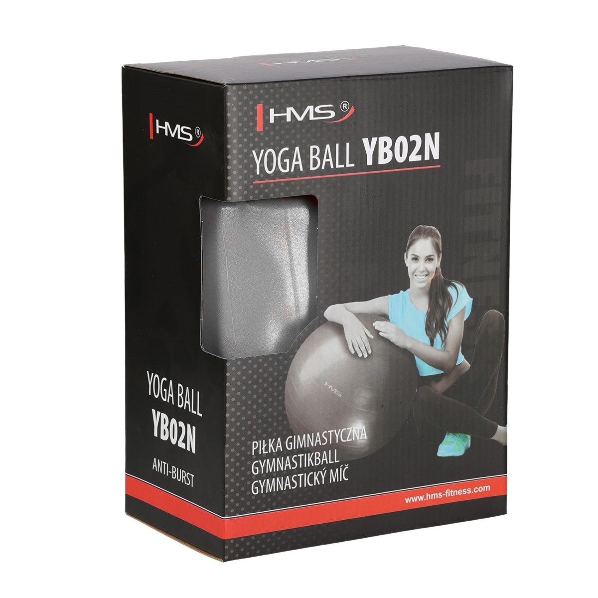 75cm Gray Gym Ball – Anti-Burst, Non-Slip