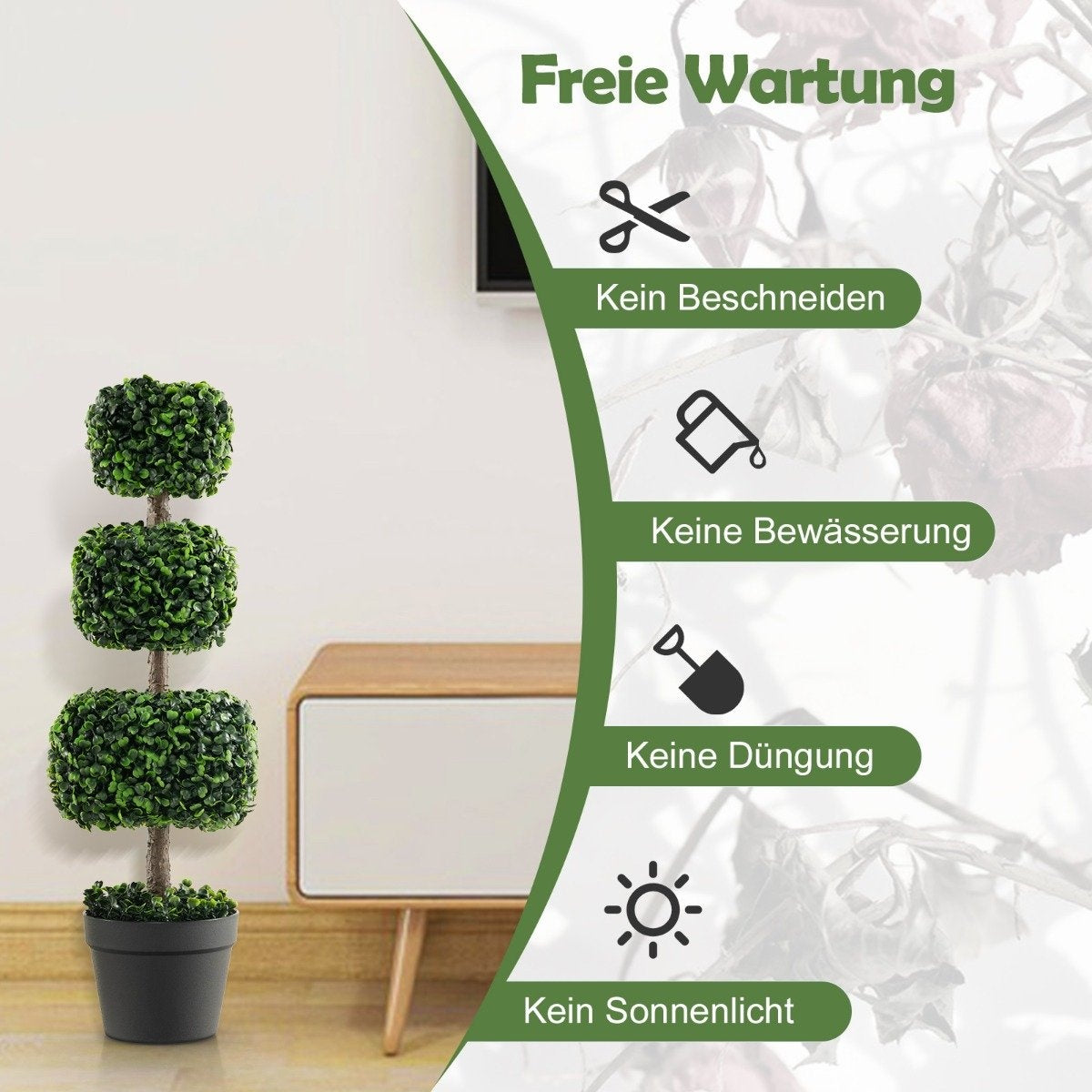 75 cm artificial plant artificial tree with pot artificial decorative plant potted plant green