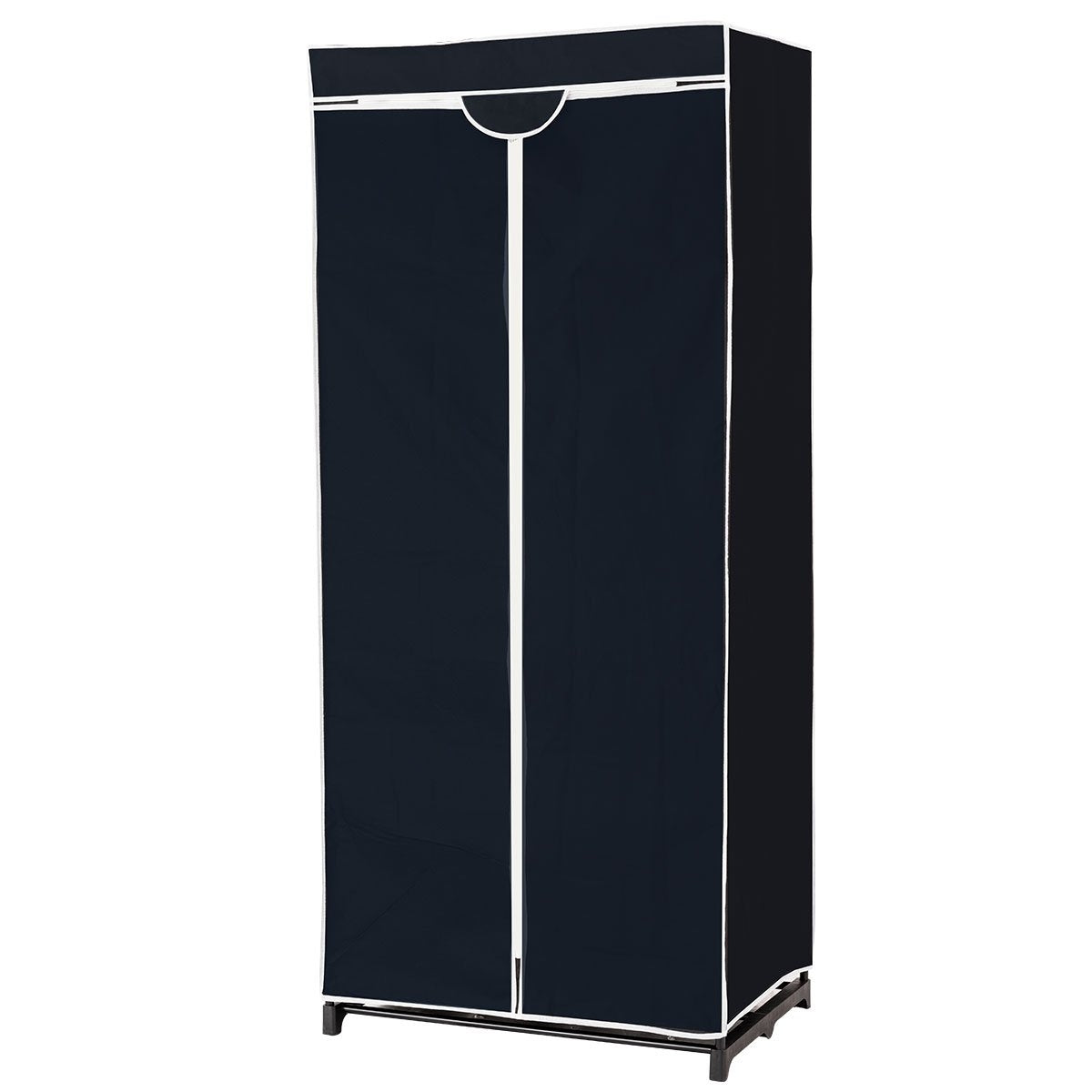 75 x 50 x 170 cm color choice wardrobe fabric cabinet with clothes rail-black