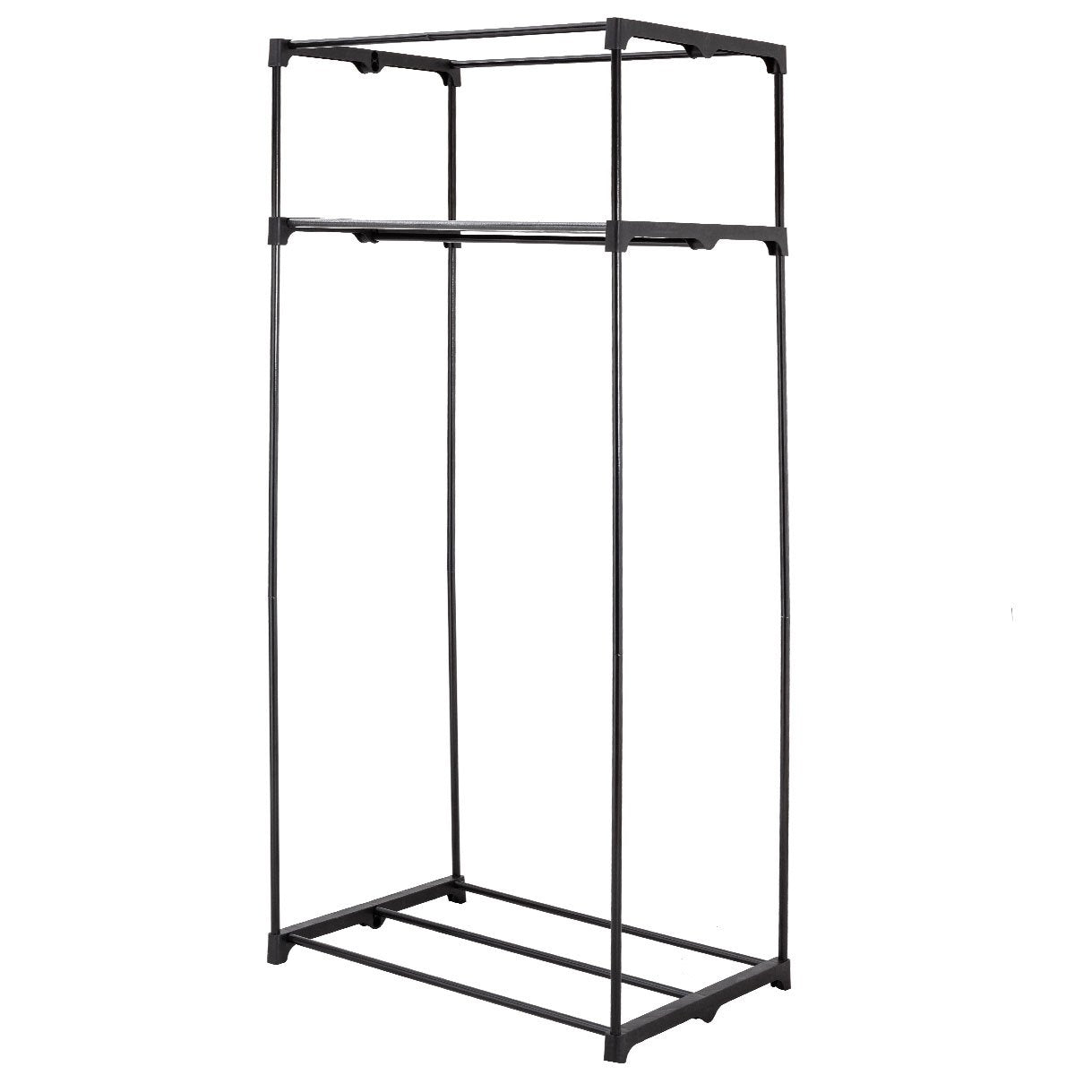 75 x 50 x 170 cm color choice wardrobe fabric cabinet with clothes rail-gray