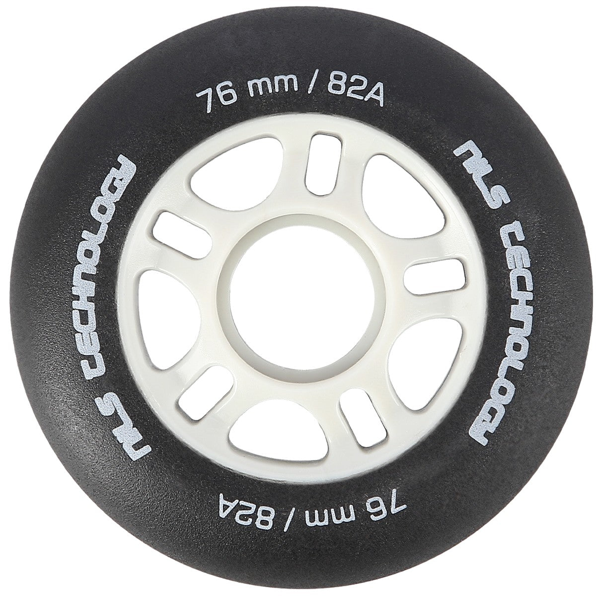 76x24 Black PU Wheels, 82A Hardness, Set of 4
