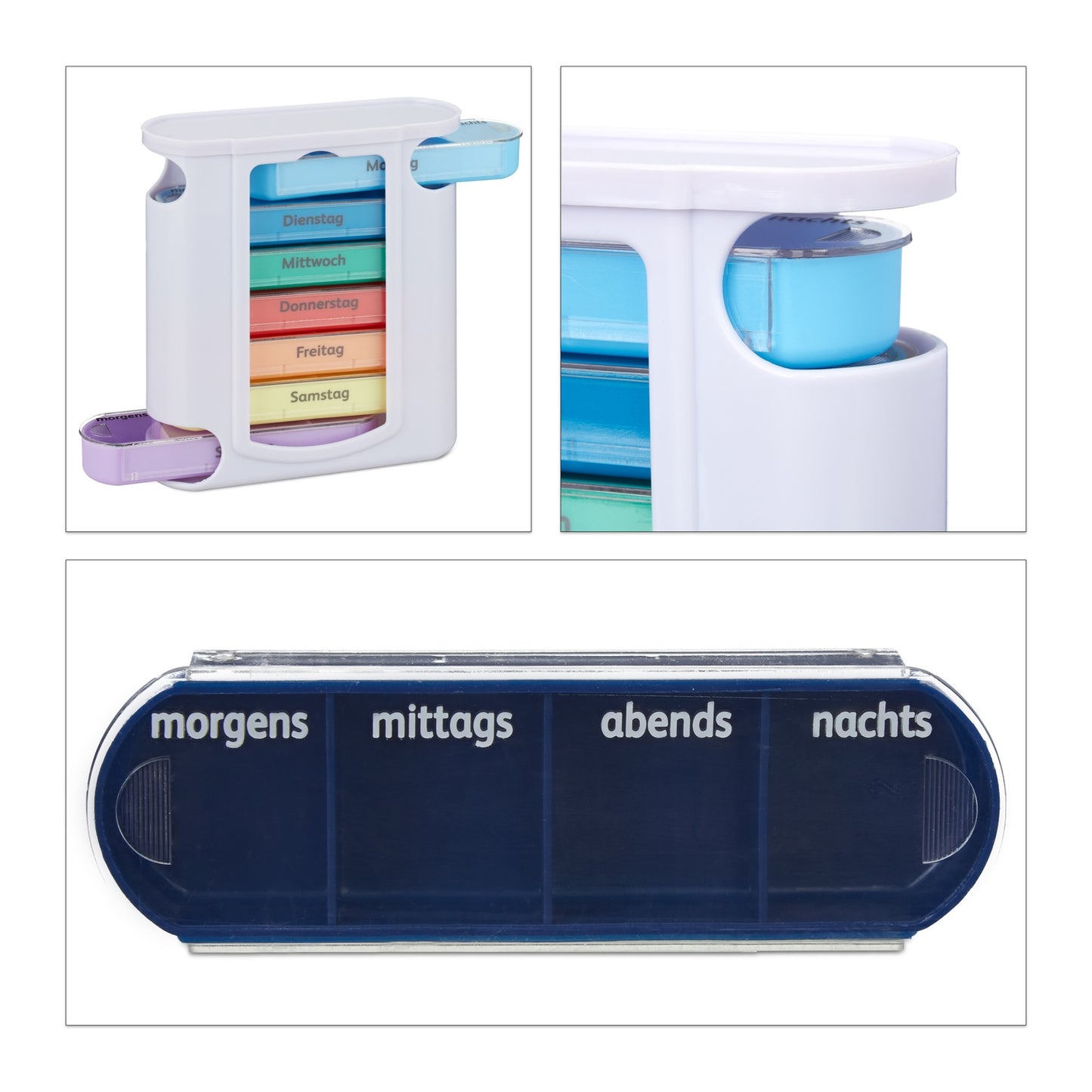 7-Day Pill Box with 4 Compartments Each