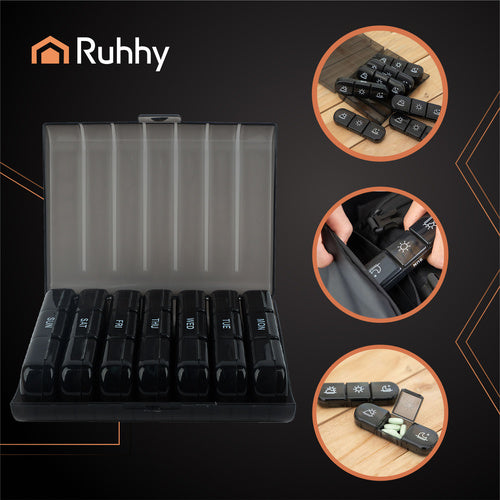 7-Day Pill Organizer with 3 Daily Compartments