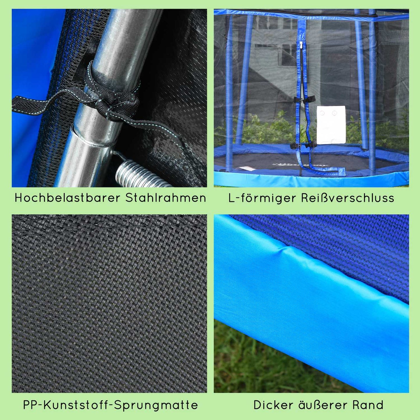 Children's 7ft Trampoline with Safety Net - Indoor/Outdoor Use