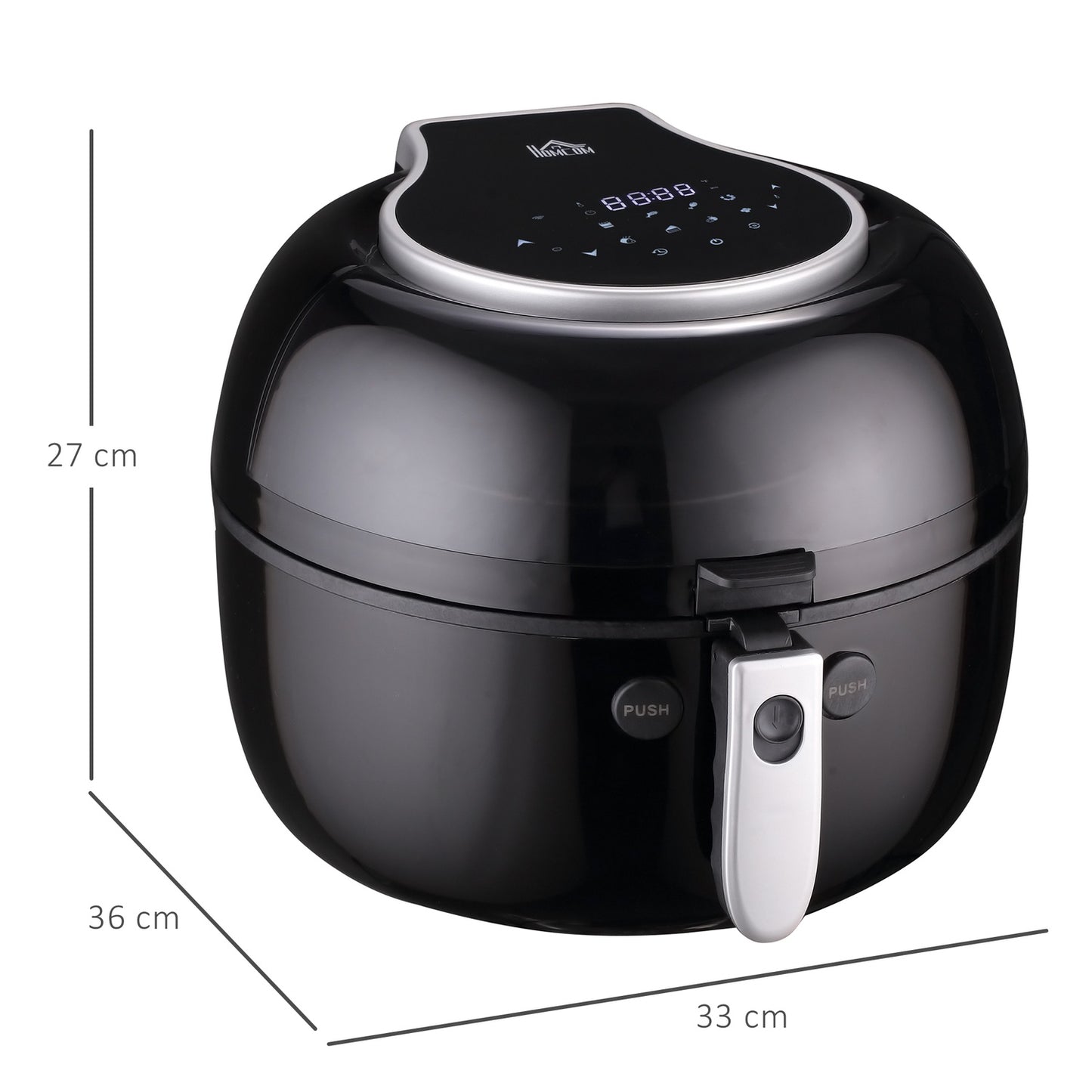7L hot air fryer, oil-free, 1500W, non-stick basket