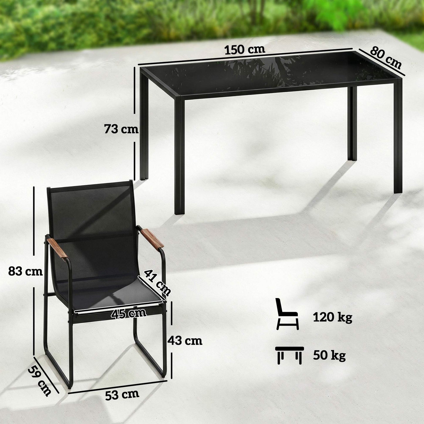 7-Piece Outdoor Dining Set, Steel Frame, Mesh Chairs