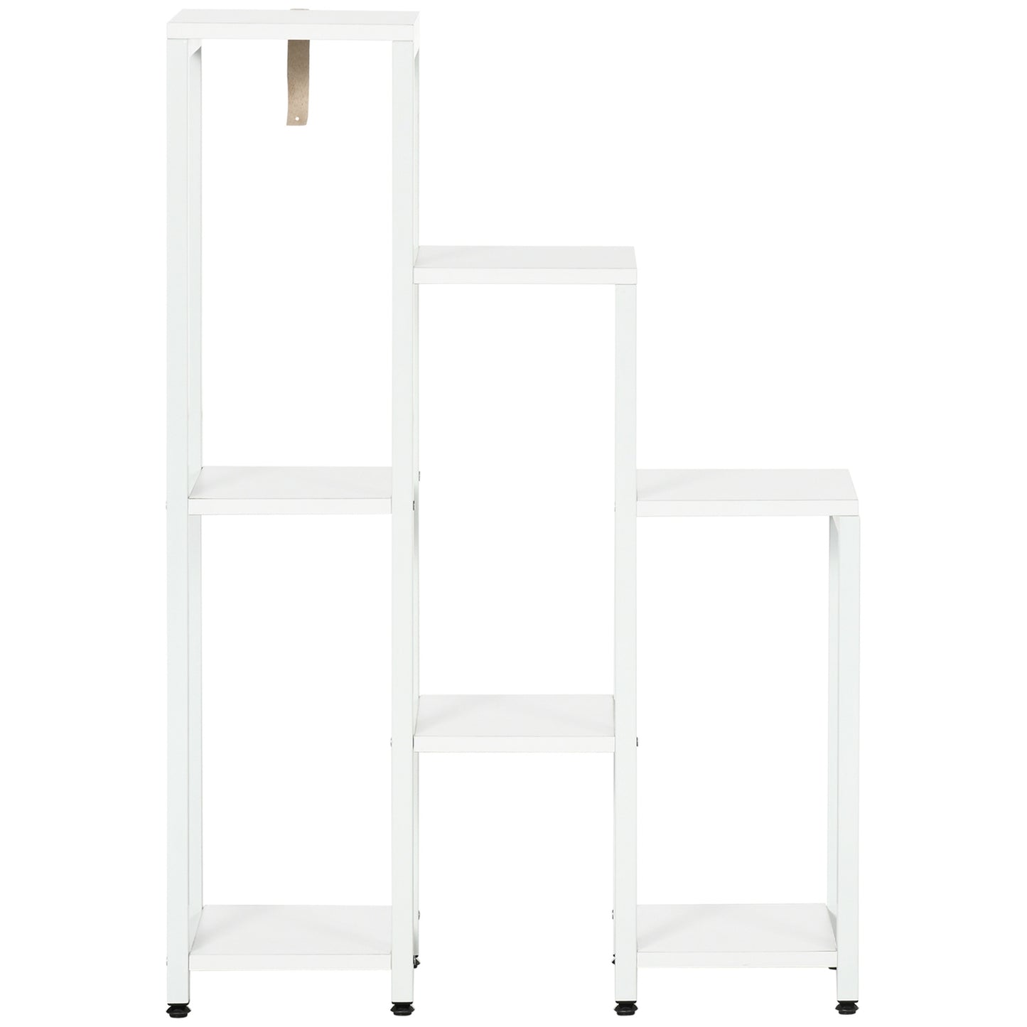 7-Tier Plant Stand, Indoor/Outdoor, White Steel, 65x23x94.5cm