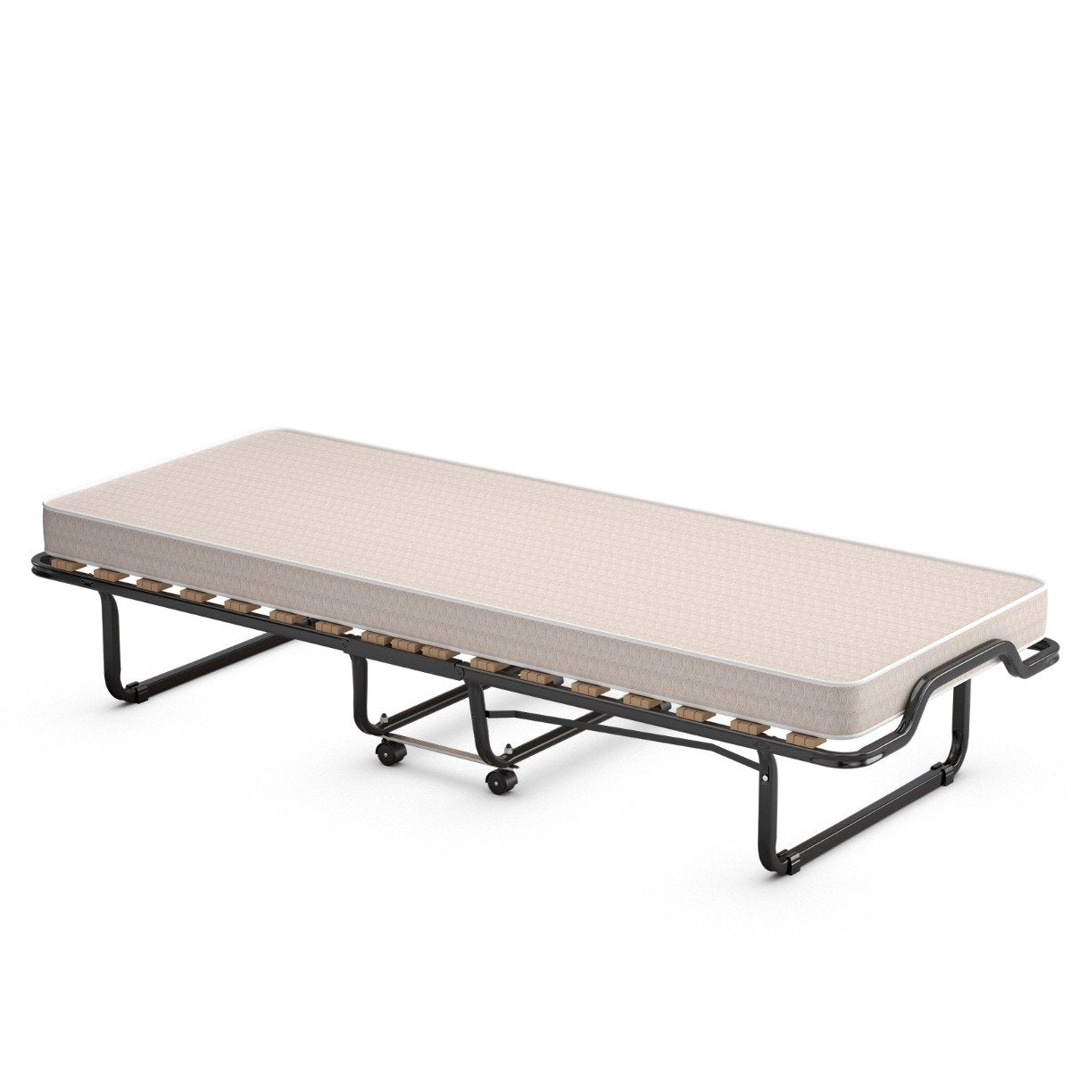 80 x 200 cm folding guest bed folding folding bed with mattress made of memory foam beige made in Italy Origin: Italy